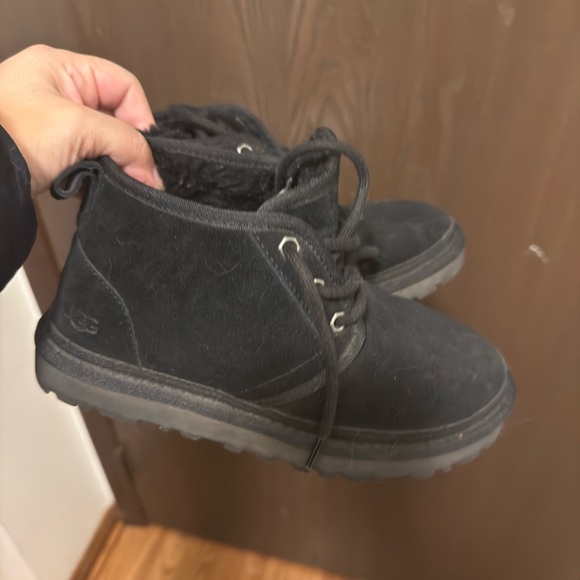 UGG Black Lace-Up Suede Boots - Picture 4 of 4